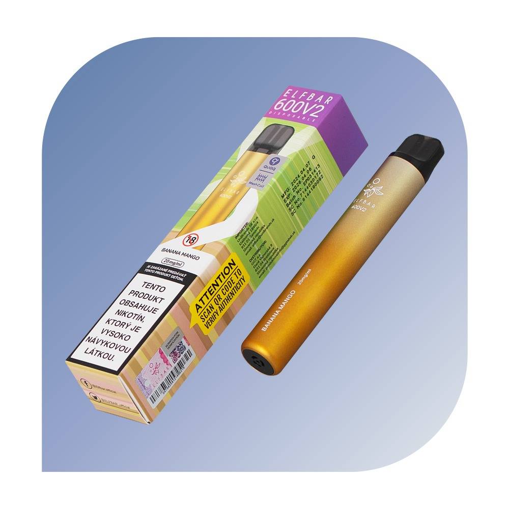 Elfbar 600V2 600 Puffs - Banana + Mango (20mg/ml) - jednorazovu00e1 bezdymka