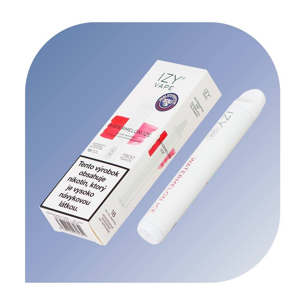 IZY ONE 600 Puffs - Watermelon Ice (18mg/ml) - jednorazovu00e1 bezdymka