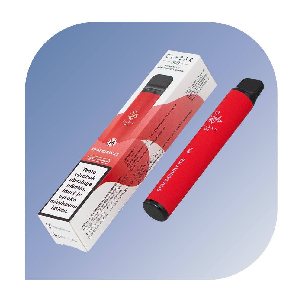 Elfbar 600 Puffs - Strawberry (20mg/ml) - jednorazovu00e1 bezdymka