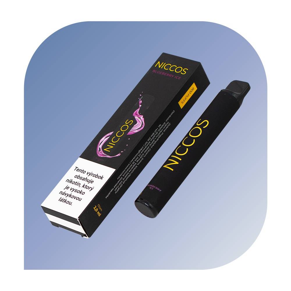 Niccos 800 Puffs - Blueberry Ice (20mg/ml) - jednorazovu00e1 bezdymka