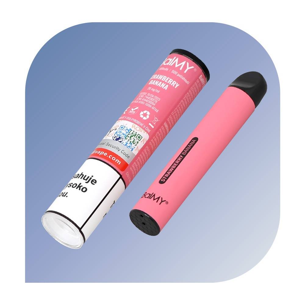 BalMy 500 Puffs - Strawberry Banana (20mg/2ml) - jednorazová bezdymka
