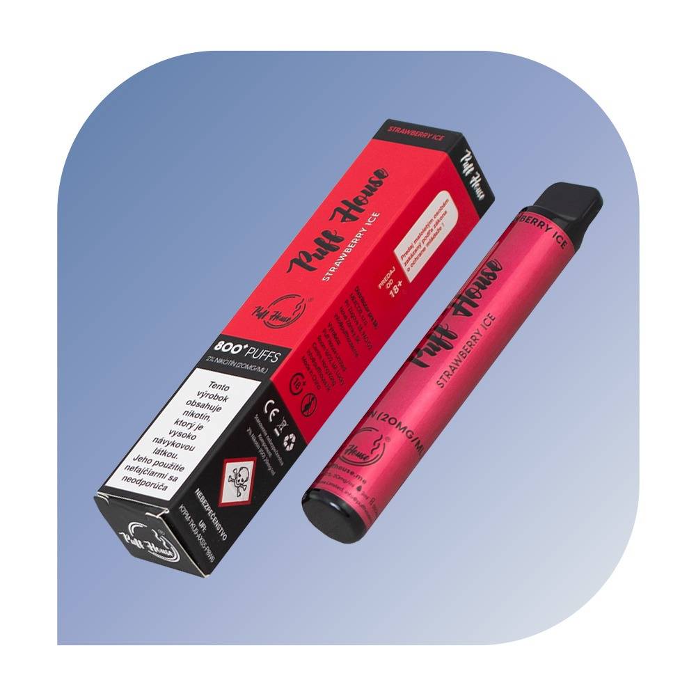 Puff House 800 Puffs - Strawberry Ice (20mg/ml) - bezdymka