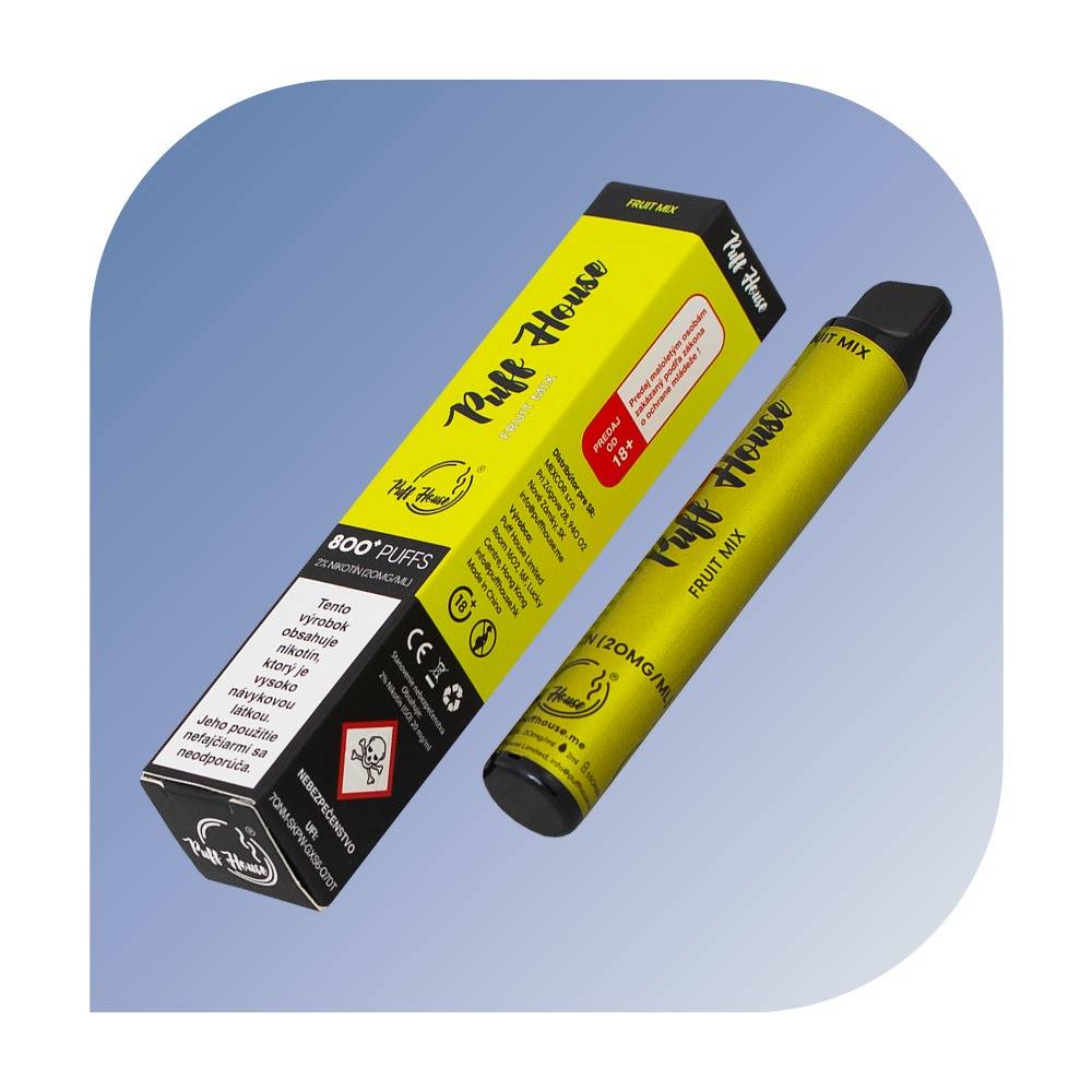 Puff House 800 Puffs - Fruit Mix (20mg/ml) - jednorazovu00e1 e-cigareta