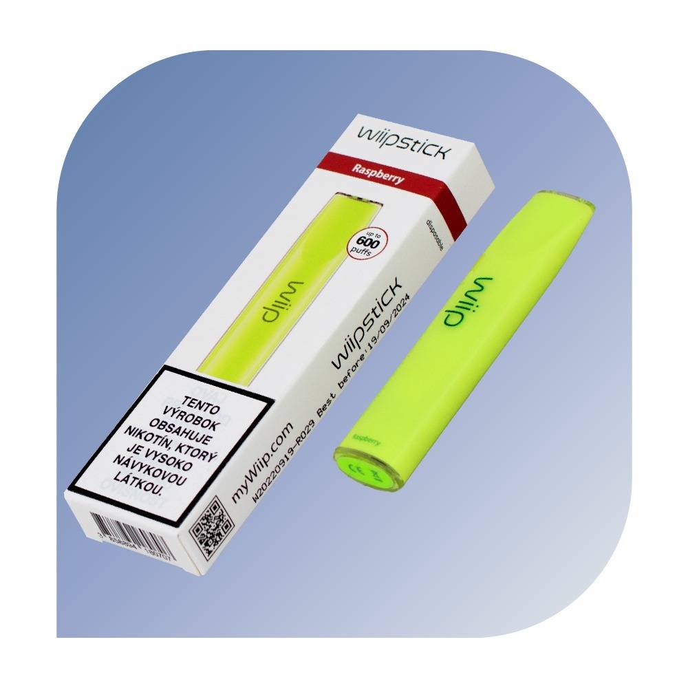 WIIPSTICK 600 Puffs - Raspberry (18mg/ml) - jednorazovu00e1 bezdymka