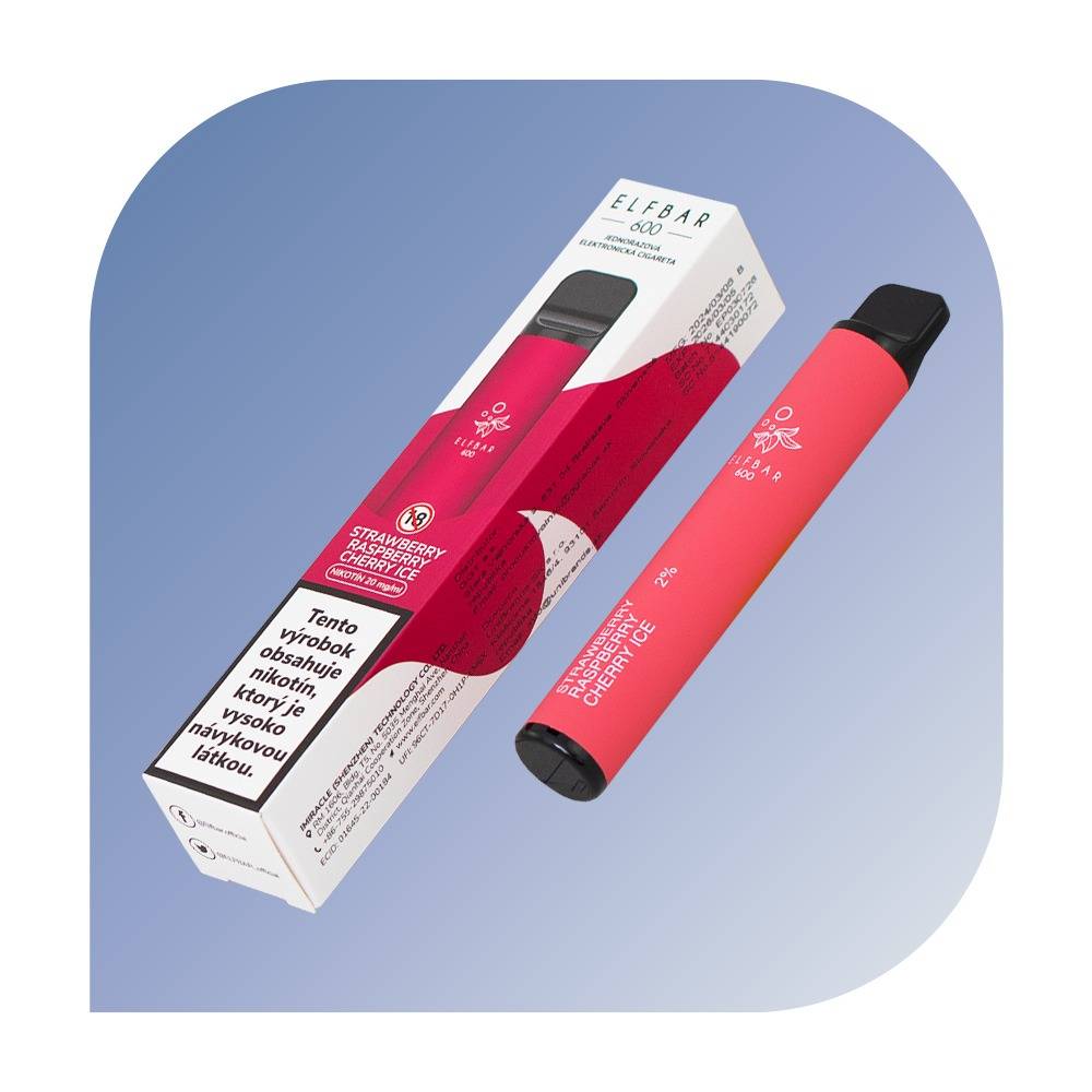 Elfbar 600 Puffs - Strawberry Raspberry Cherry Ice (20mg/ml) - jednorazovu00e1 bezdymka