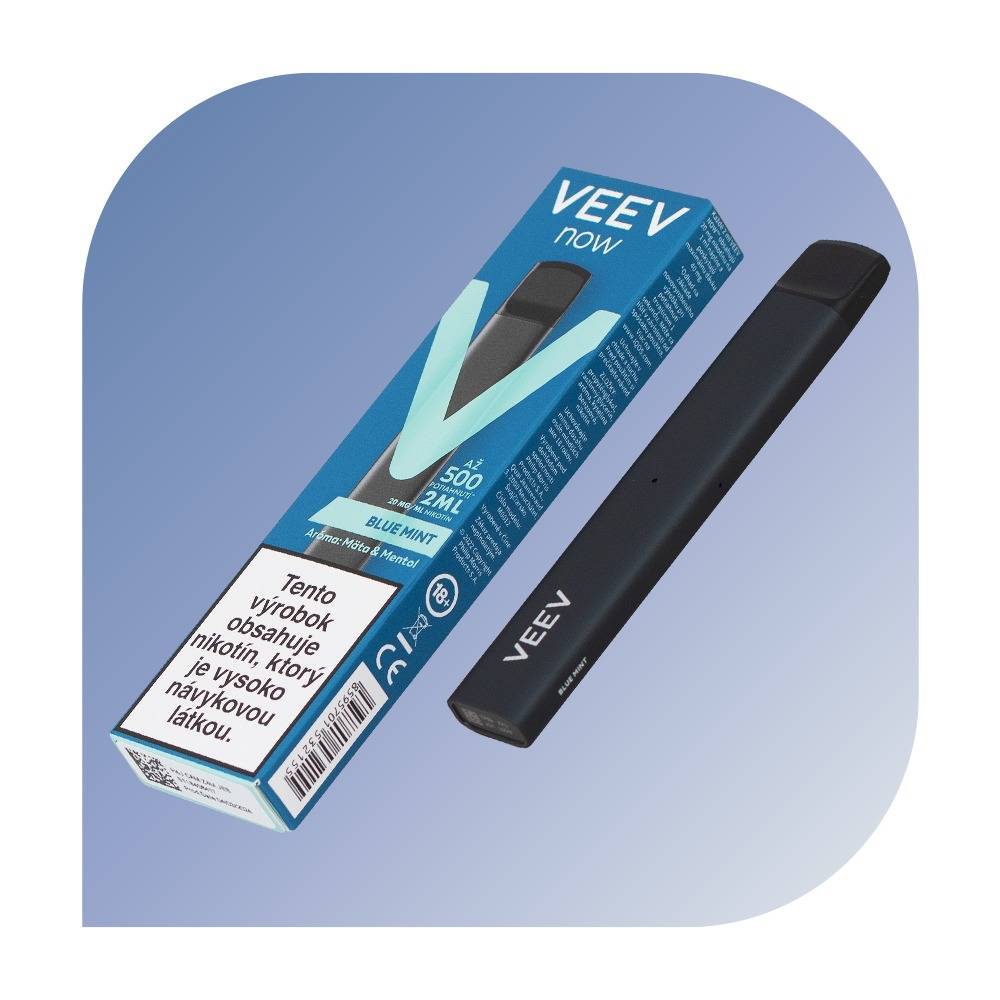 VEEV now BLUE 500 Puffs - BLUE MINT (20mg/ml) - jednorazovu00e1 bezdymka