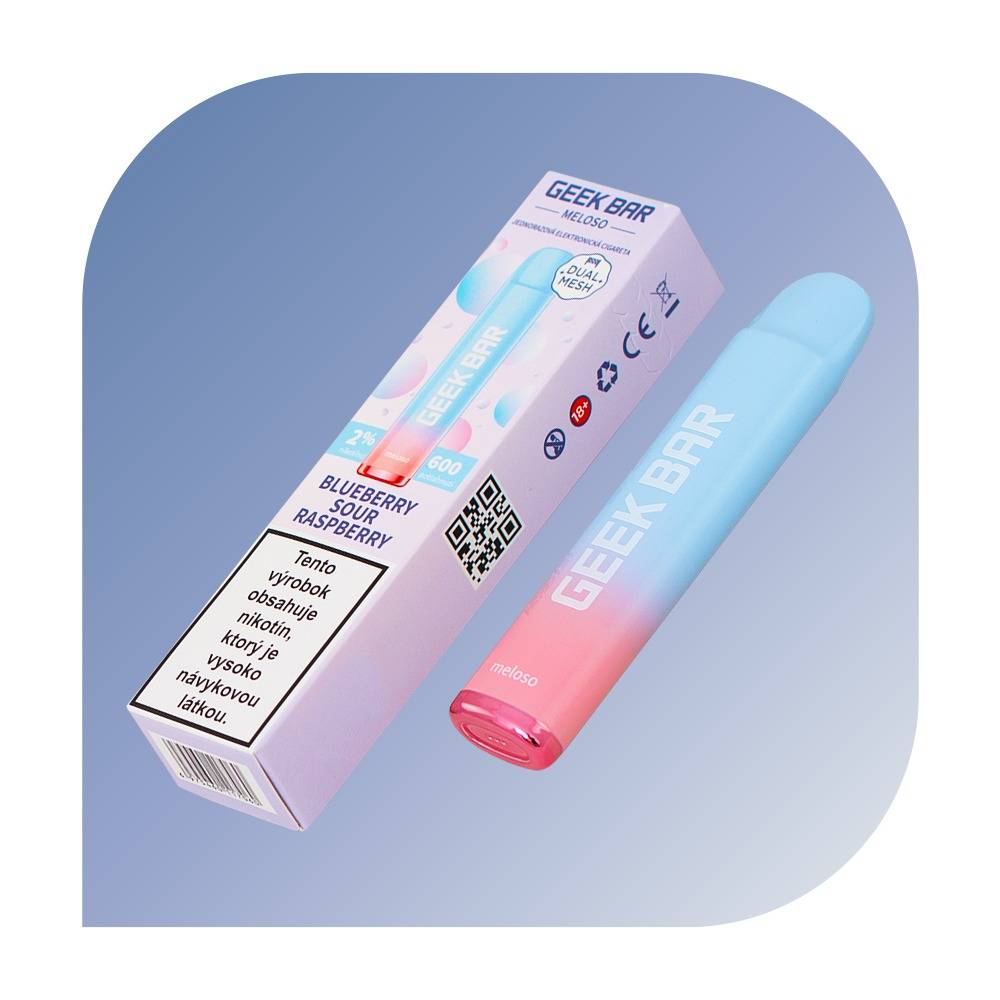 Geek Bar Meloso 600 Puffs - Blueberry Sour Raspberry (20mg/ml) - jednorazovu00e1 bezdymka