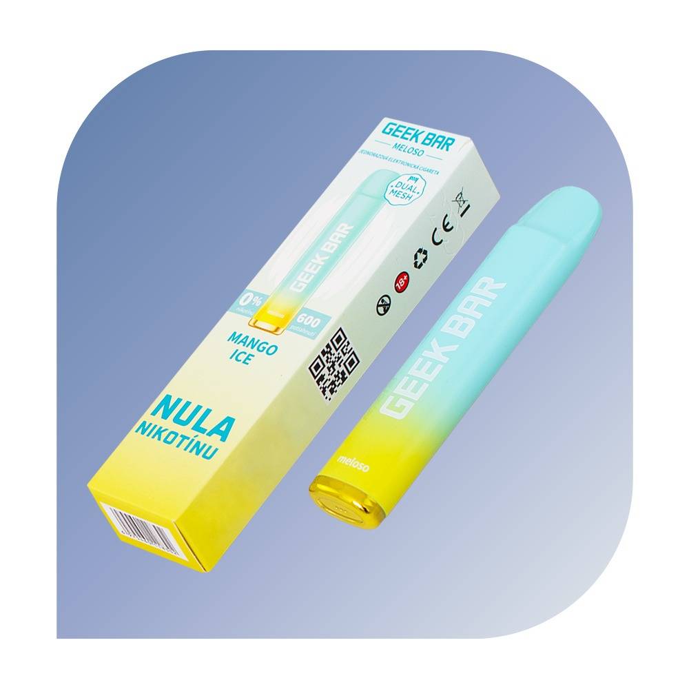 Geek Bar Meloso 600 Puffs - Mango Ice (0mg/ml) - jednorazovu00e1 bezdymka