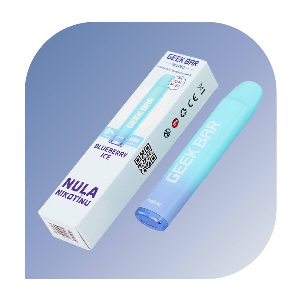 Geek Bar Meloso 600 Puffs - Blueberry Ice (0mg/ml) - jednorazovu00e1 bezdymka