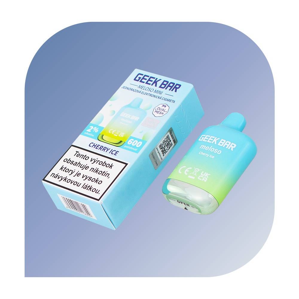 Geek Bar Meloso Mini 600 Puffs - Cherry Ice (20mg/ml) - jednorazovu00e1 bezdymka