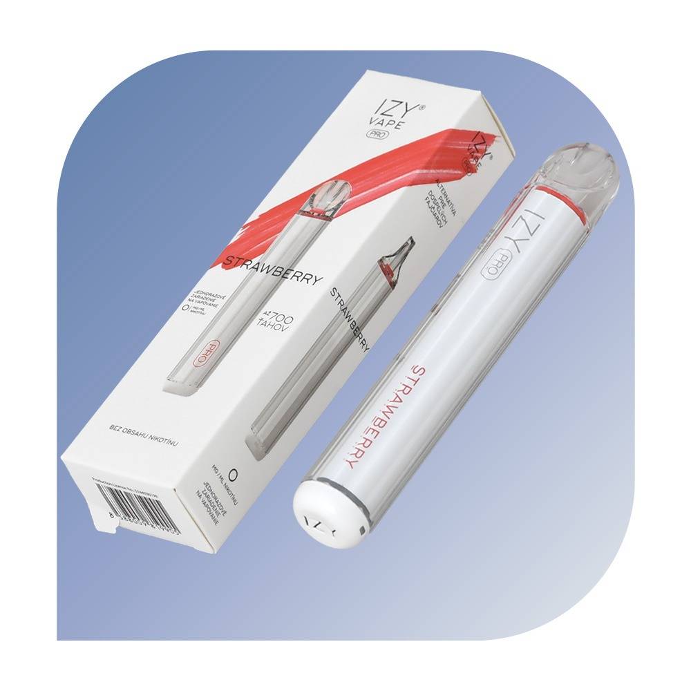 IZY PRO 700 Puffs - Strawberry (0mg/ml) - jednorazovu00e1 bezdymka