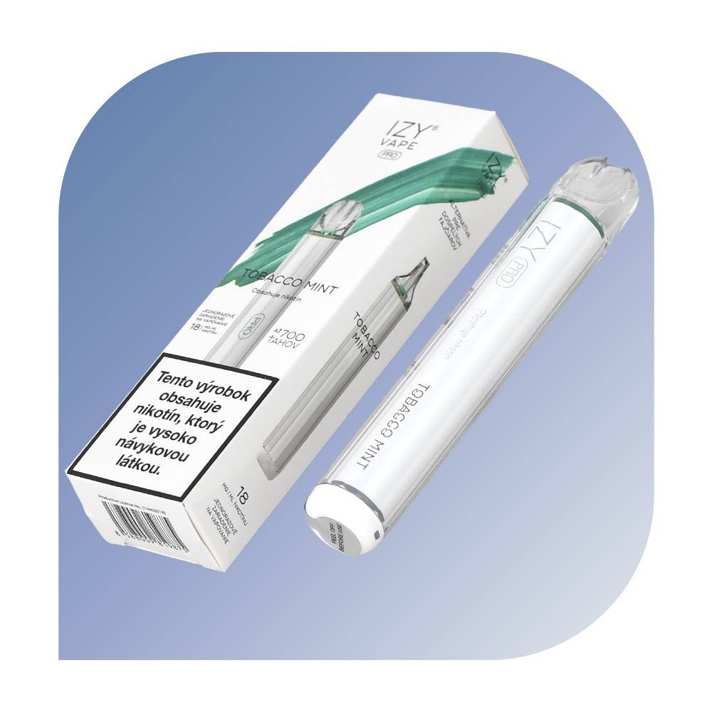IZY PRO 700 Puffs - Tobacco Mint (18mg/ml) - jednorazovu00e1 bezdymka