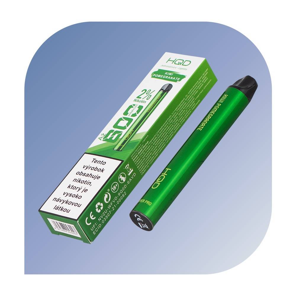 HQD SUPER PRO 600 Puffs - Kiwi Pomegranate (20mg/2ml) - jednorazová e-cigareta