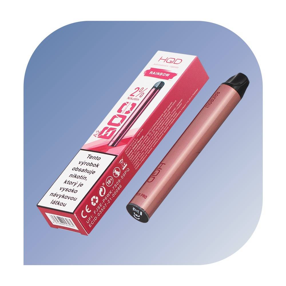 HQD SUPER PRO 600 Puffs - Rainbow (20mg/2ml) - jednorazová e-cigareta