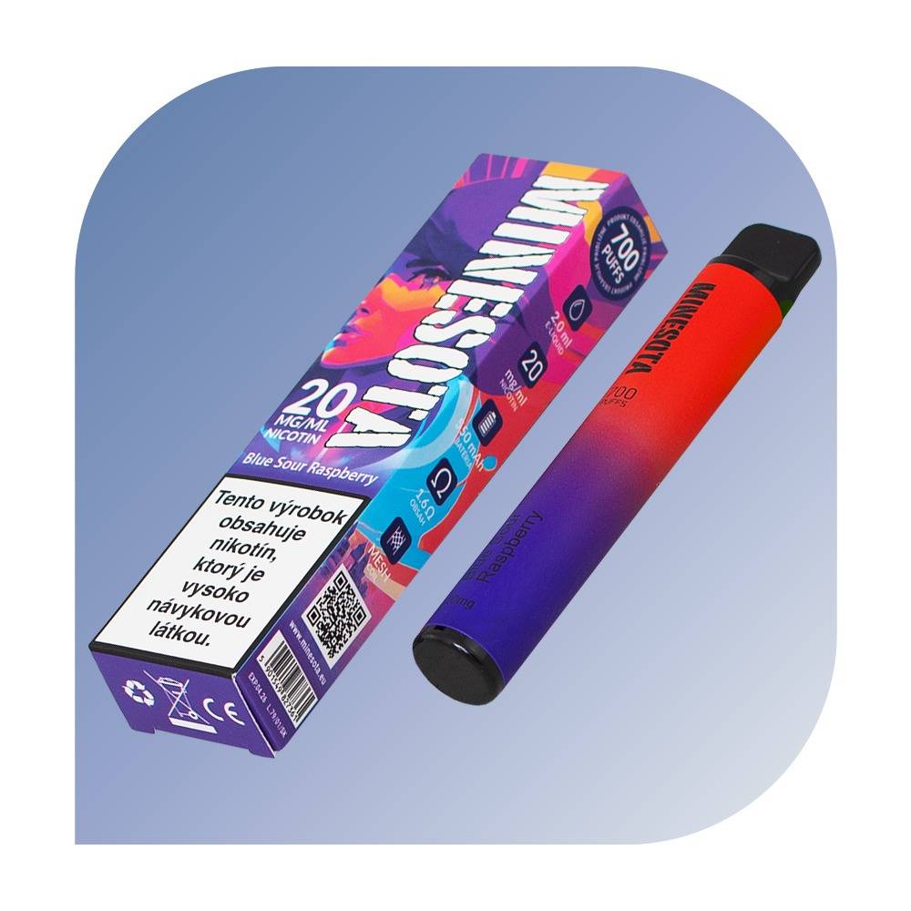 Minesota 700 Puffs - Blue Sour Raspberry (20mg/ml) - jednorazová bezdymka