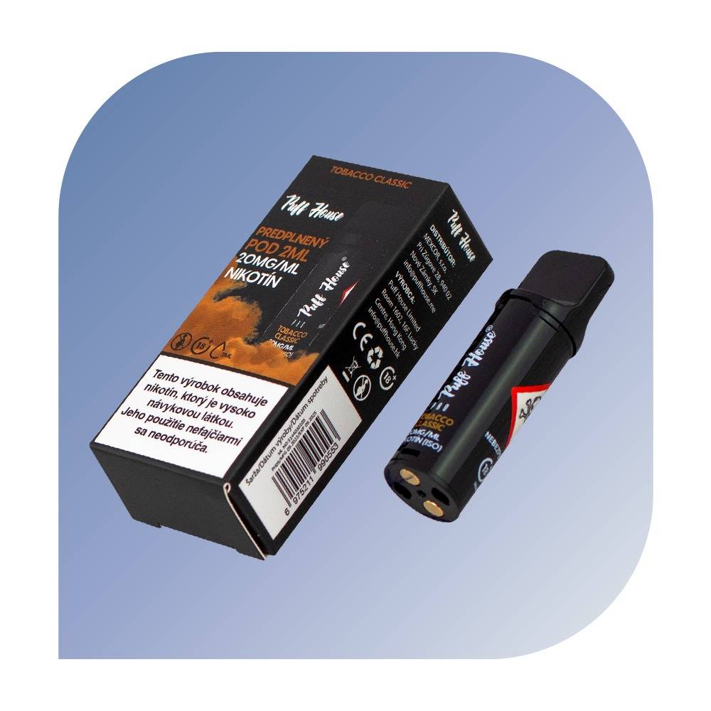 Puff House - Tobacco Classic (20mg/ml) - vymeniteľný POD