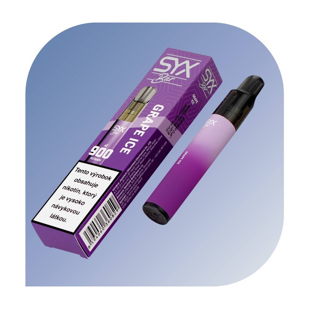 SYX Bar 900 Puffs - Grape Ice (20mg/ml) - jednorazová bezdymka