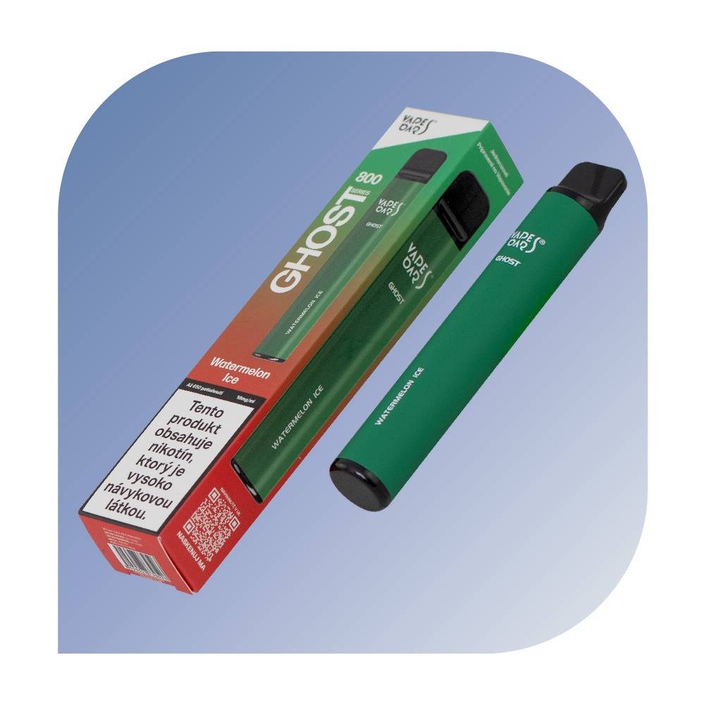 Vapes Bars Ghost 800 650 Puffs -Watermelon Ice (18mg/ml) - jednorazová bezdymka