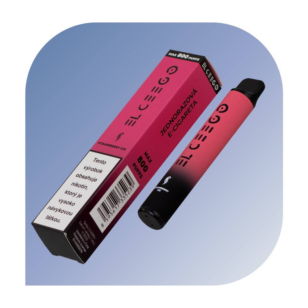 EL CEEGO 800 Puffs - Strawberry Ice (16,9mg/ml) - jednorazová bezdymka