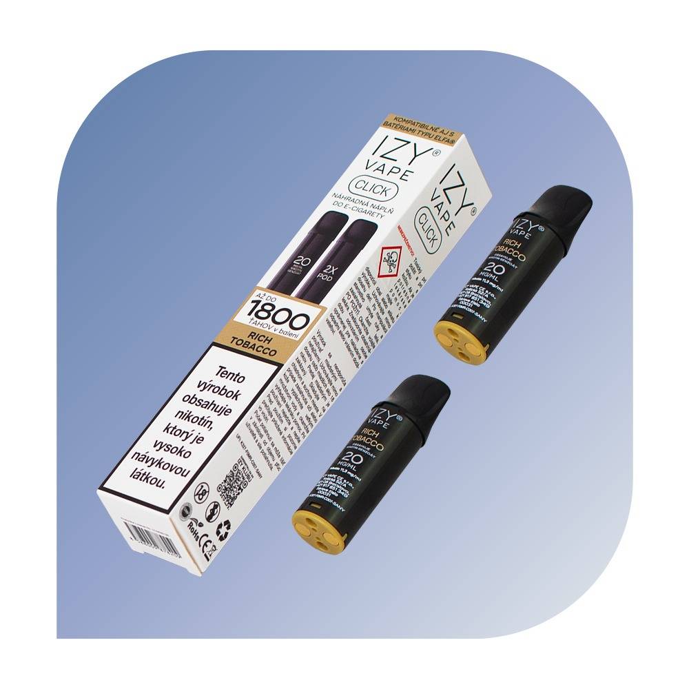 IZY CLICK - Rich Tobacco (20mg/ml) - vymeniteľný POD 2ks