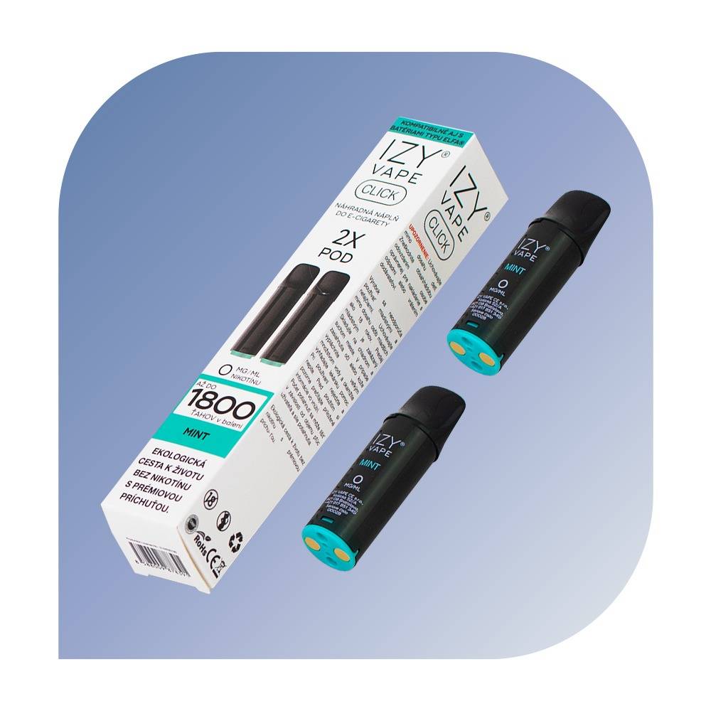 IZY CLICK - Mint (0mg/ml) - vymeniteľný POD 2ks