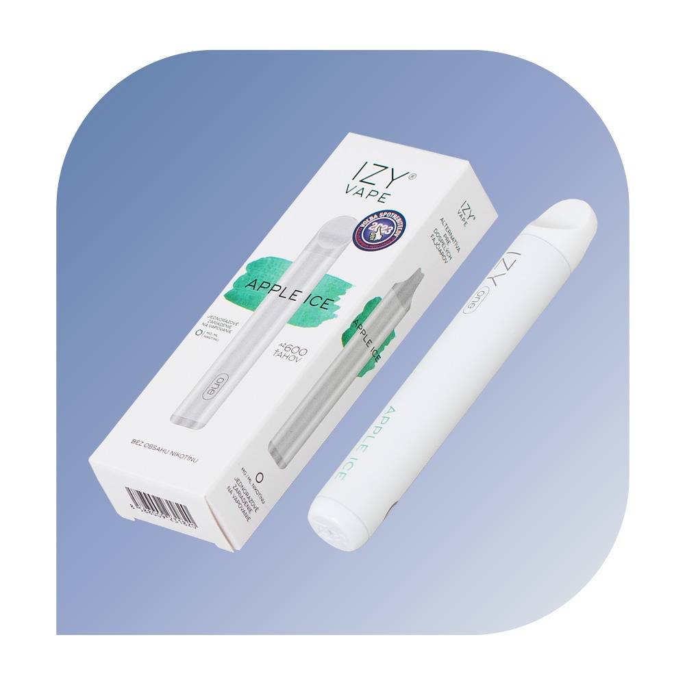 IZY ONE 600 Puffs - Apple Ice (0mg/ml) - jednorazová bezdymka