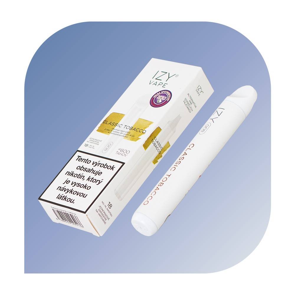 IZY ONE 600 Puffs - Classic Tobacco (18mg/ml) - jednorazová bezdymka